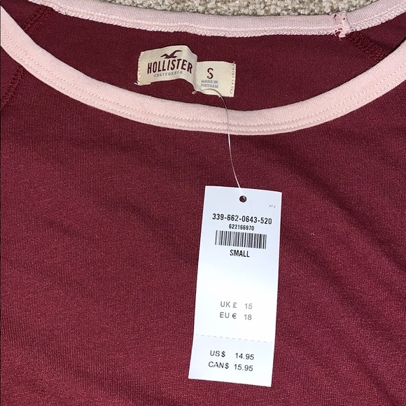 Hollister red t-shirt with trimmed detail - Picture 3 of 3